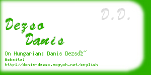 dezso danis business card